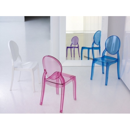 Designerskie Krzesło dziecięce przezroczyste Baby Elizabeth Siesta do jadalni, kuchni i salonu.