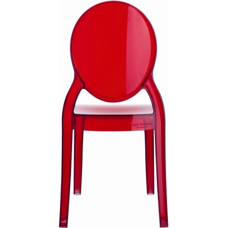 Baby Elizabeth red transparent children's chair Siesta