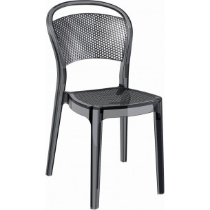 Bee black transparent polypropylene chair Siesta