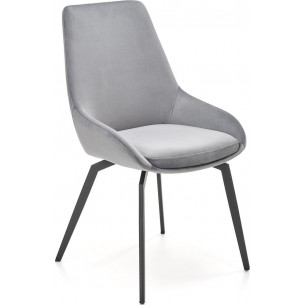 K479 grey velvet chair Halmar