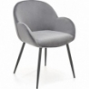 K480 grey velvet upholstered chair Halmar