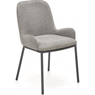 K481 grey upholstered chair with armrests Halmar