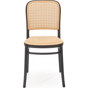 Krzesło z tworzywa boho K483 naturalny/czarny Halmar do kuchni 2
