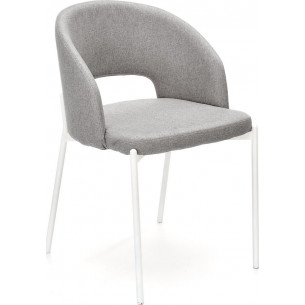 K486 grey "shell" upholstered chair Halmar