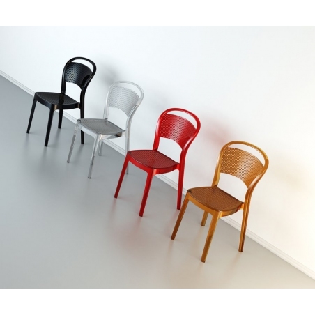 Designerskie Krzesło przezroczyste z tworzywa Bee Siesta do jadalni, kuchni i salonu.