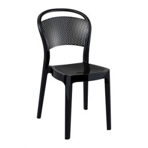 Bee black polypropylene chair Siesta