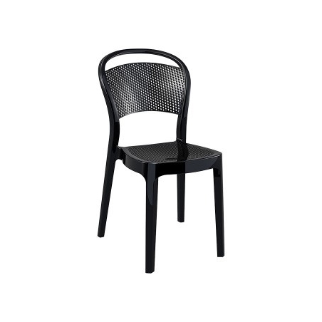 Bee black polypropylene chair Siesta
