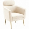 Melisa cream&amp;gold bouclé glamour armchair Halmar