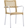 Bella beige garden chair with armrests Siesta