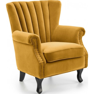 Titan mustard english velvet armchair Halmar