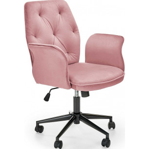 Tulip pink youth quilted desk chair Halmar