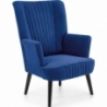 Delgado navy velvet relaxing armchair Halmar