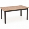 Florian 160x90cm oak artisan&amp;black loft extendable table Halmar