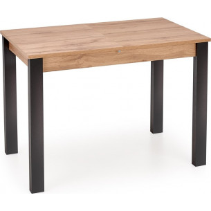 Gino 100x60cm oak wotan&amp;black loft extendable table Halmar