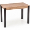 Gino 100x60cm oak wotan&amp;black loft extendable table Halmar