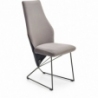 K485 grey velvet chair on skids Halmar