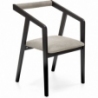 Azul black&amp;gray wooden chair with upholstered seat Halmar