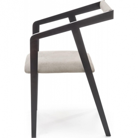 Stylowe Krzesło drewniane z tapicerowanym siedziskiem Azul czarny/szary Halmar do kuchni i jadalni