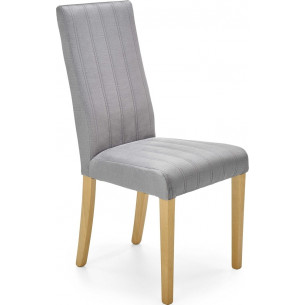 Diego honey oak&amp;grey upholstered chair with wooden legs Halmar