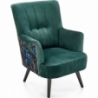 Pagoni green velvet armchair Halmar