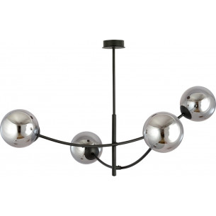 Hunter IV graphite&amp;black glass balls ceiling lamp Emibig