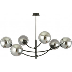 Hunter VI graphite&amp;black glass balls ceiling lamp Emibig