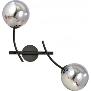 Hunter II graphite&amp;black glass balls wall lamp Emibig