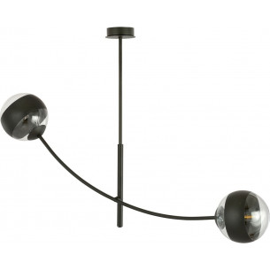 Hunter II black&amp;clear glass balls ceiling lamp Emibig