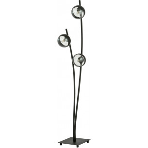 Hunter III black&amp;transparent glass balls floor lamp Emibig