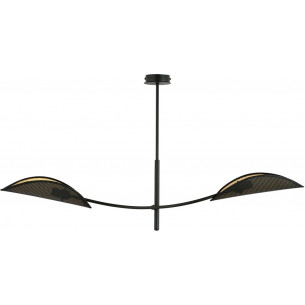 Lampa sufitowa designerska Lotus II czarno-złota Emibig