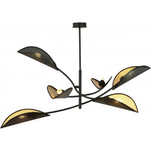Lampa sufitowa designerska Lotus VI czarno-złota Emibig 2