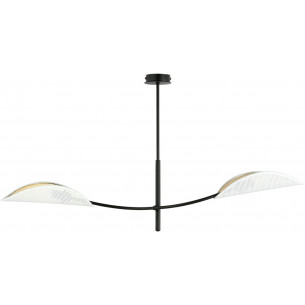 Lotus II white&amp;gold designer ceiling lamp Emibig