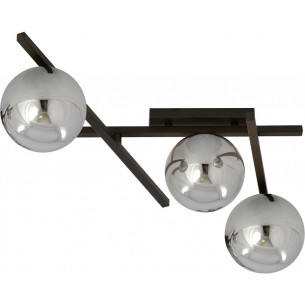 Smart III graphite&amp;black glass balls ceiling lamp Emibig