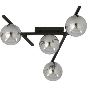 Smart IV graphite&amp;black glass balls ceiling lamp Emibig