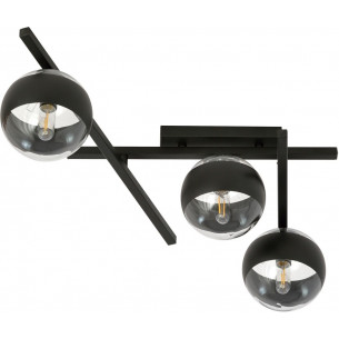 Smart III black&amp;clear glass balls ceiling lamp Emibig