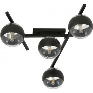 Smart IV black&amp;transparent glass balls ceiling lamp Emibig