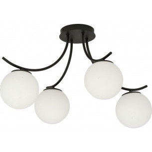 Boston IV white&amp;black glass balls ceiling lamp Emibig