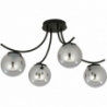 Boston IV graphite&amp;black ceiling lamp with glass balls Emibig