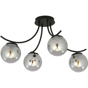 Boston IV graphite&amp;black ceiling lamp with glass balls Emibig 2