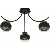 Lampa sufitowa szklane kule Boston III czarna-przeźroczysta Emibig