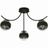 Boston III black&amp;clear glass ceiling lamp Emibig