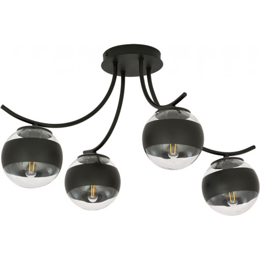 Boston IV black&amp;transparent ceiling lamp glass balls Emibig