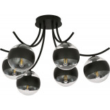 Boston VI black&amp;transparent glass balls ceiling lamp Emibig