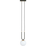 Glam white&amp;black glass ball pendant lamp Emibig