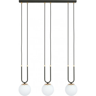 Glam III white&amp;black glass balls pendant lamp Emibig