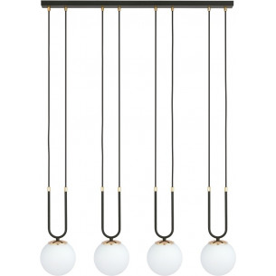 Glam IV white&amp;black glass balls pendant lamp Emibig