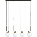 Lampa wisząca szklane kule Glam IV biało-czarna Emibig