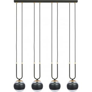 Glam IV black glass globes pendant lamp Emibig