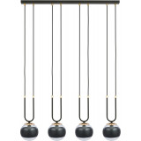 Lampa wisząca szklane kule Glam IV czarna Emibig