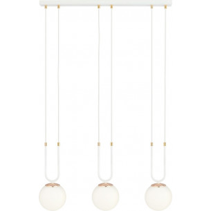 Glam III white glass balls pendant lamp Emibig